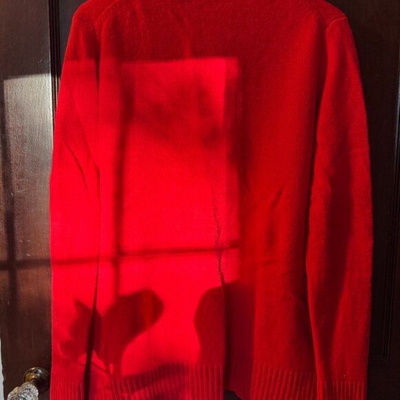 Varsity red wool cardigan - Picture 4 of 5
